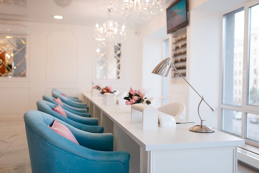 Nail Salon Insurance - Interior of an Upscale, Modern Nail Salon in the City